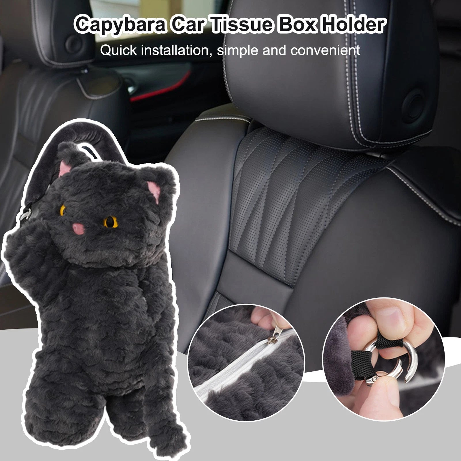 Cartoon Cat Bedroom Room Home Car Tissue Box Cover Holder Napkin Holder | eBay
