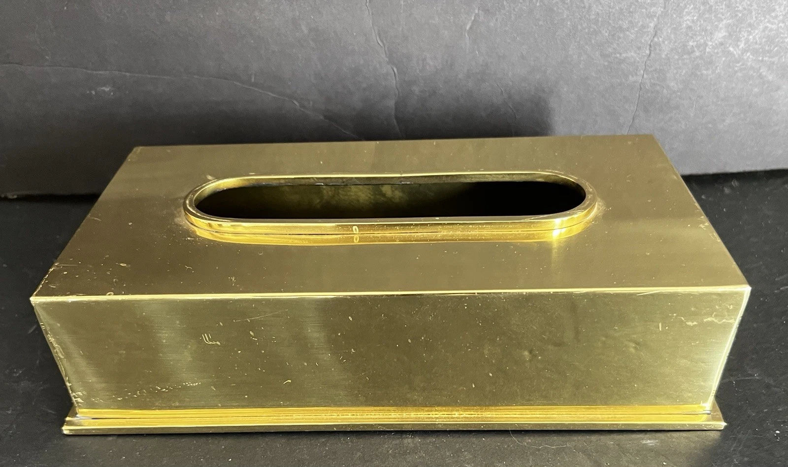 2 Vintage 1980s Solid Brass Rectangular Tissue Box Holder Hong Kong | eBay