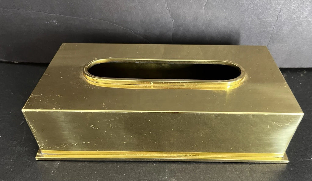 2 Vintage 1980s Solid Brass Rectangular Tissue Box Holder Hong Kong | eBay