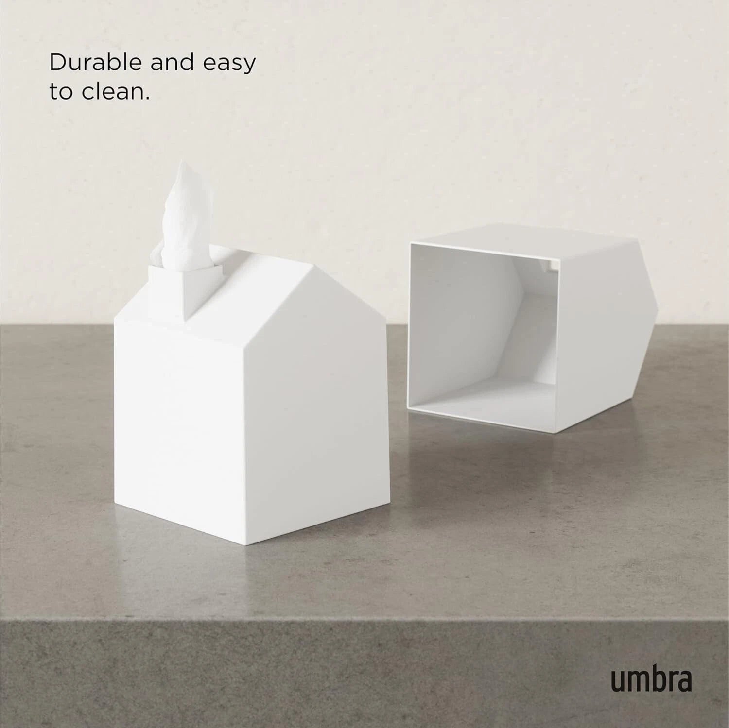 Umbra Casa Tissue Box Cover Adorable House Shaped Square Tissue Box Holder White | eBay