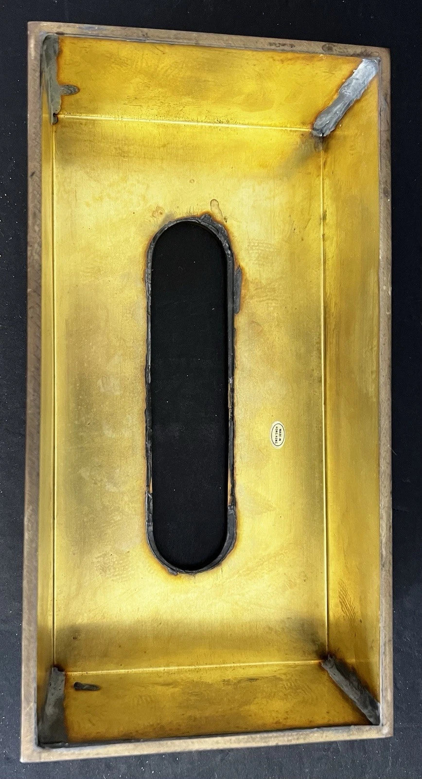 2 Vintage 1980s Solid Brass Rectangular Tissue Box Holder Hong Kong | eBay