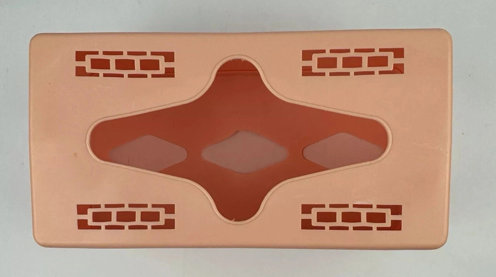 Pink Plastic Tissue Box Retro 2 Piece Cutouts Vintage | eBay