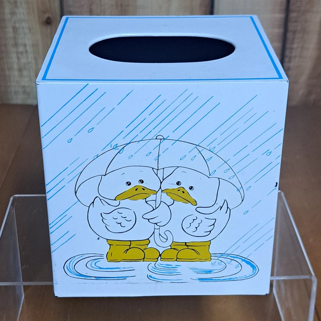 Vintage Andre Richard Ducks Under Umbrella Square Tissue Box, Japan | eBay