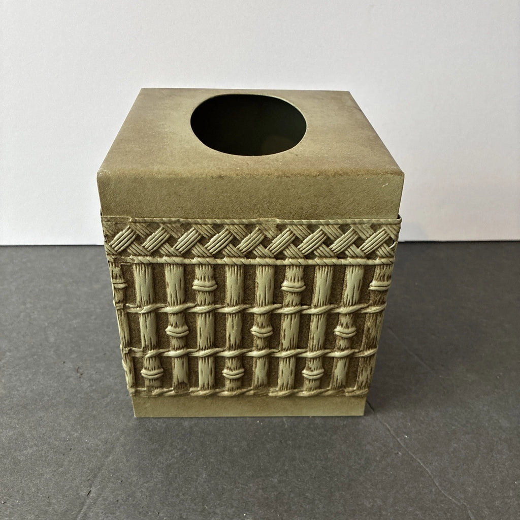 Bamboo Look Metal Tissue Cover. 4.5” Square, Approximately 5” Tall. | eBay