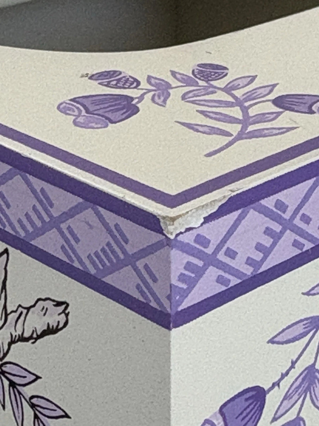 Wooden Tissue Box Cover Asian Inspired Floral Acrobat Men Monkey Lilac Purple | eBay