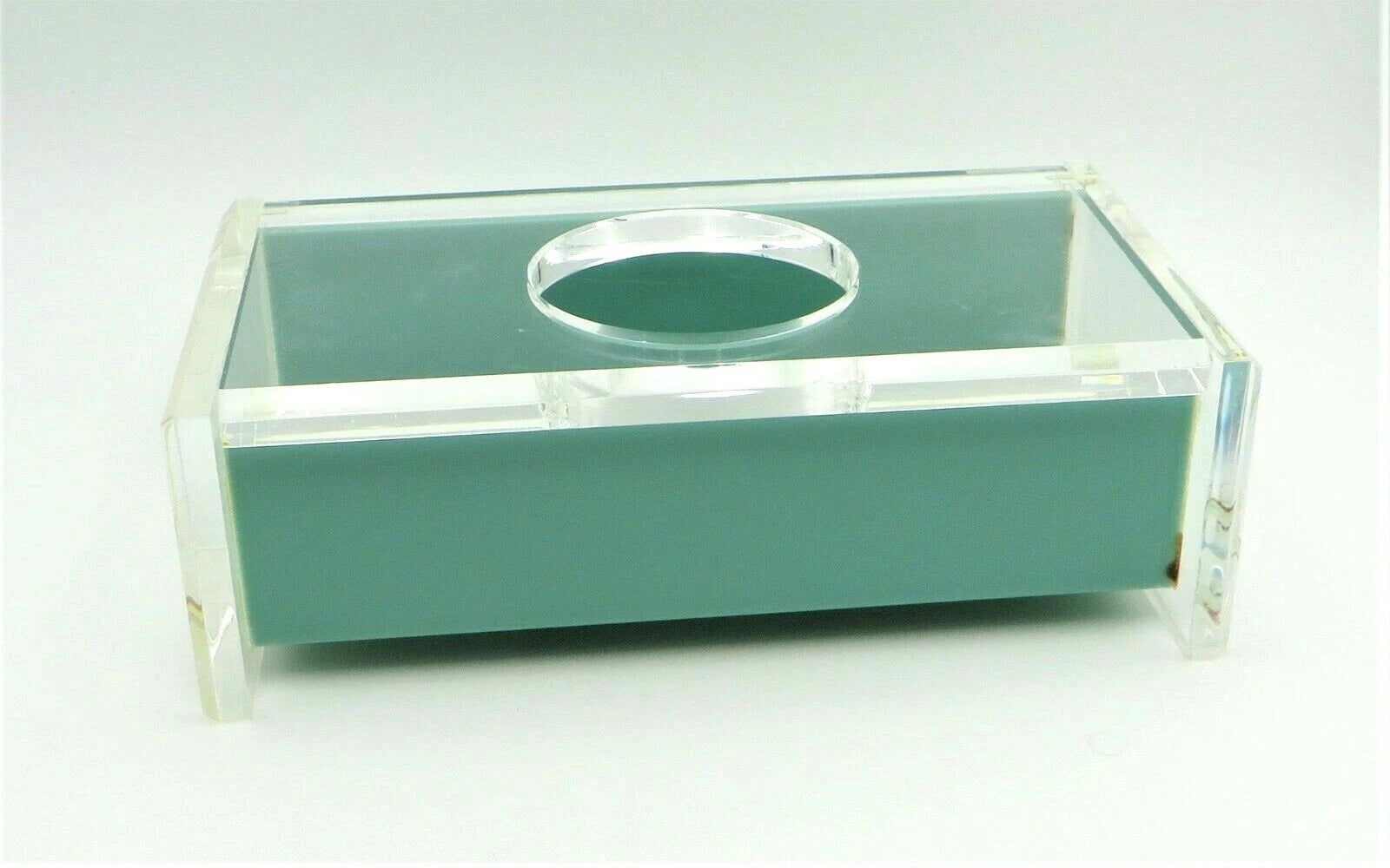 Vintage Mid Century Thick Lucite Acrylic Tissue Box Holder Cover Mint Green | eBay