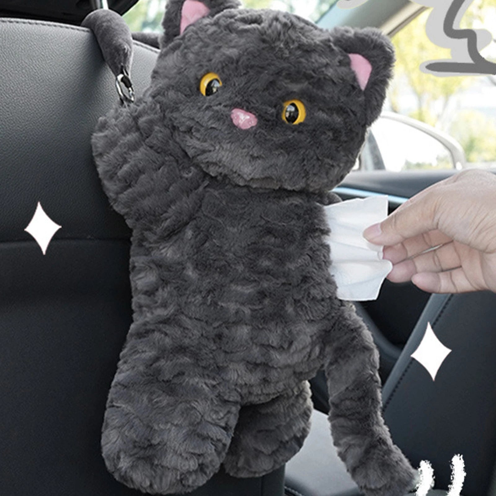 Cartoon Cat Bedroom Room Home Car Tissue Box Cover Holder Napkin Holder | eBay