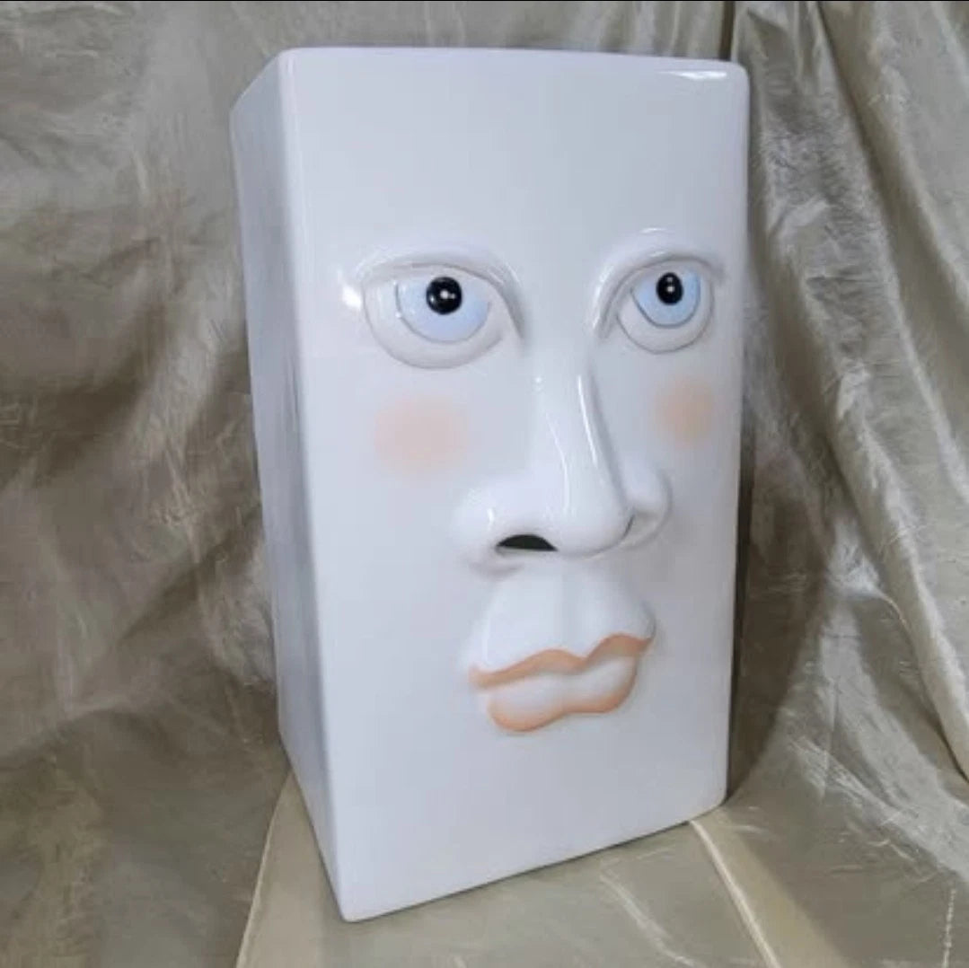 Porcelain Lady Face Tissue Box Cover Vintage 1980s | eBay