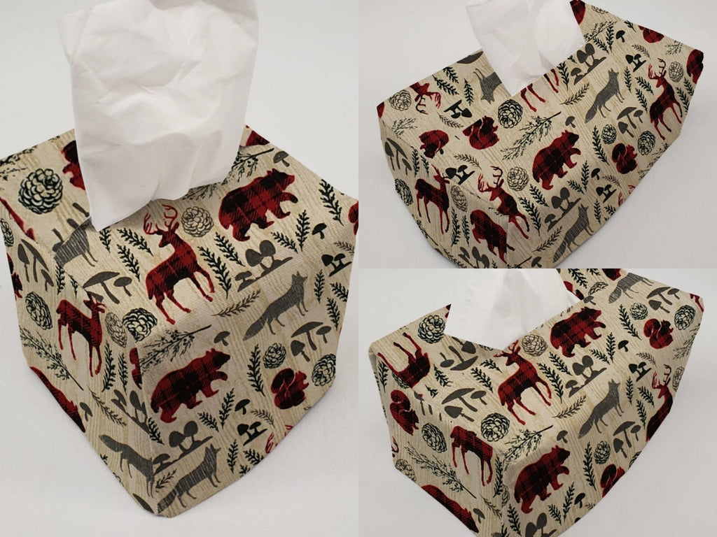 Forest Animals Woodsy Tissue Box Cover | eBay