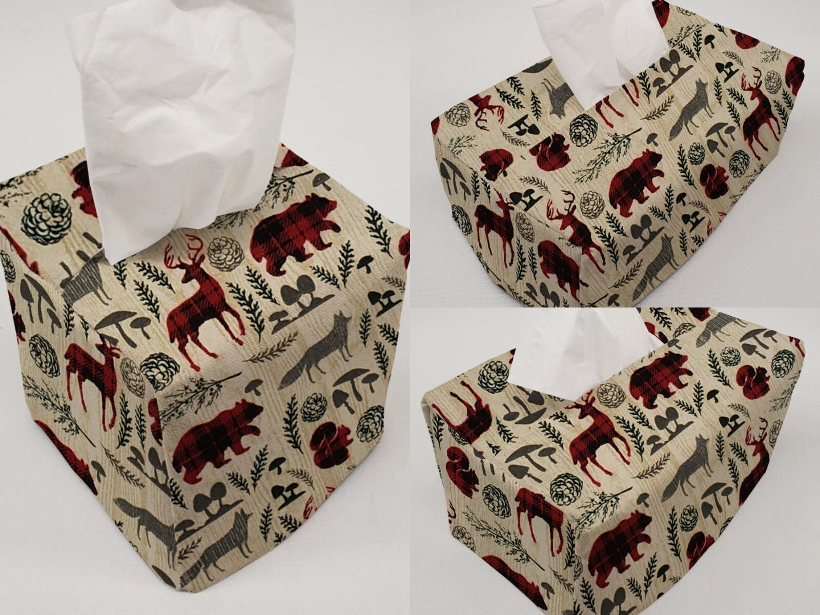 Forest Animals Woodsy Tissue Box Cover | eBay