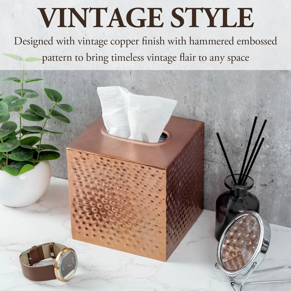 Bathroom Decorative Copper Metal Tissue Box, Tissue Holder with Open Bottom | eBay