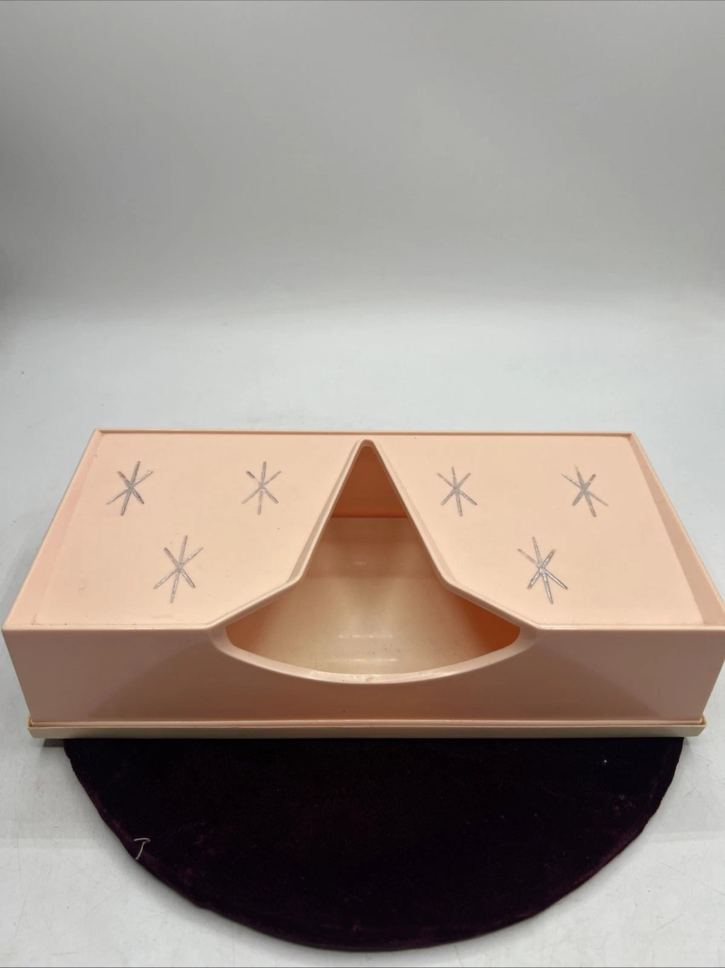 Vintage Lustro Ware Atomic Pink Tissue Holder H‑33 Retro Starburst Pattern | eBay