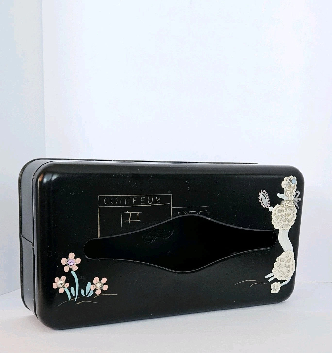 VTG Ransburg Metal 1950's Poodle French Coiffeur Tissue Box Holder. Wall/Counter | eBay