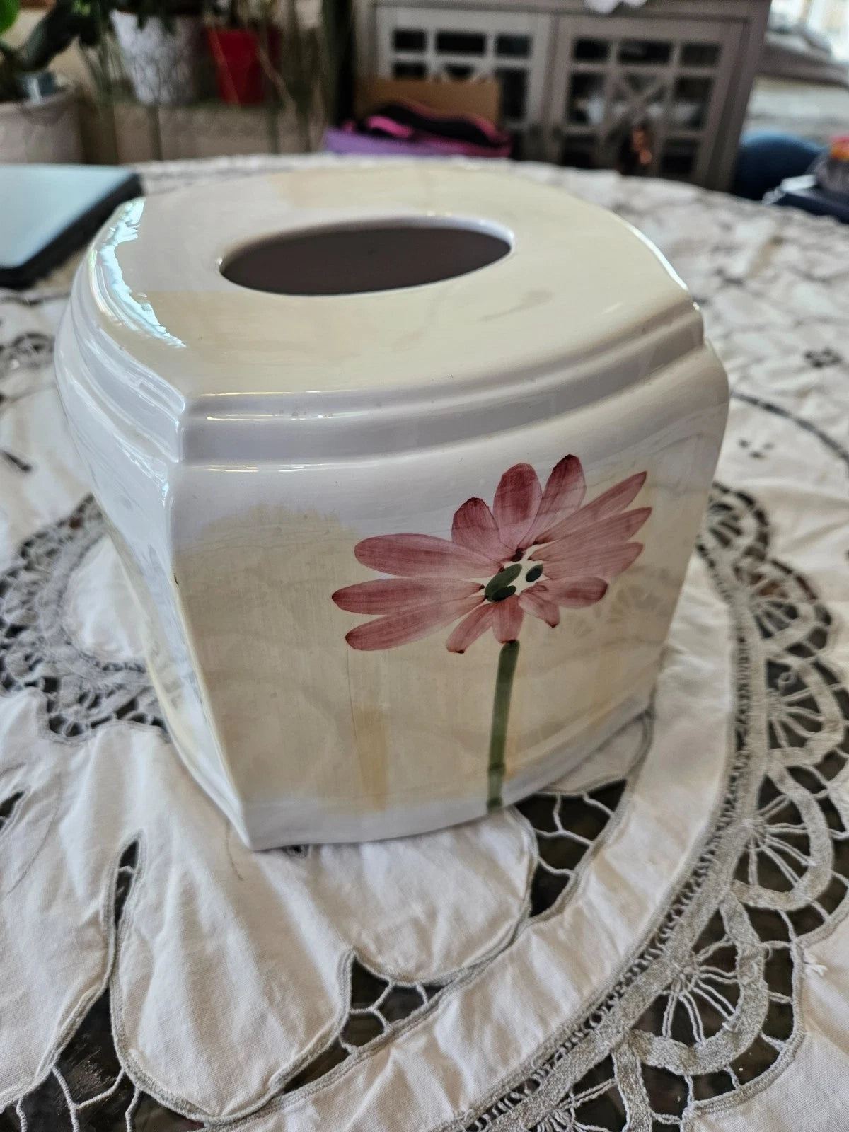 Croscill BOTANICAL GAZEBO Ceramic Square Tissue Box Cover Holder | eBay