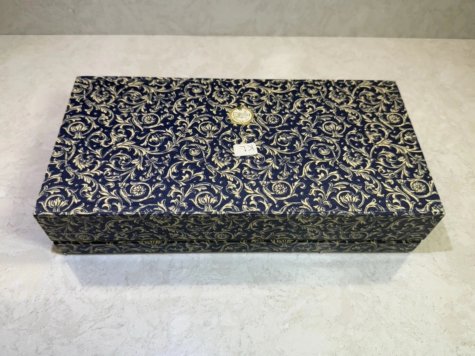 Set of Wooden Tissue Box Holder Cover & Trinket Box Floral Pattern Made in Italy | eBay