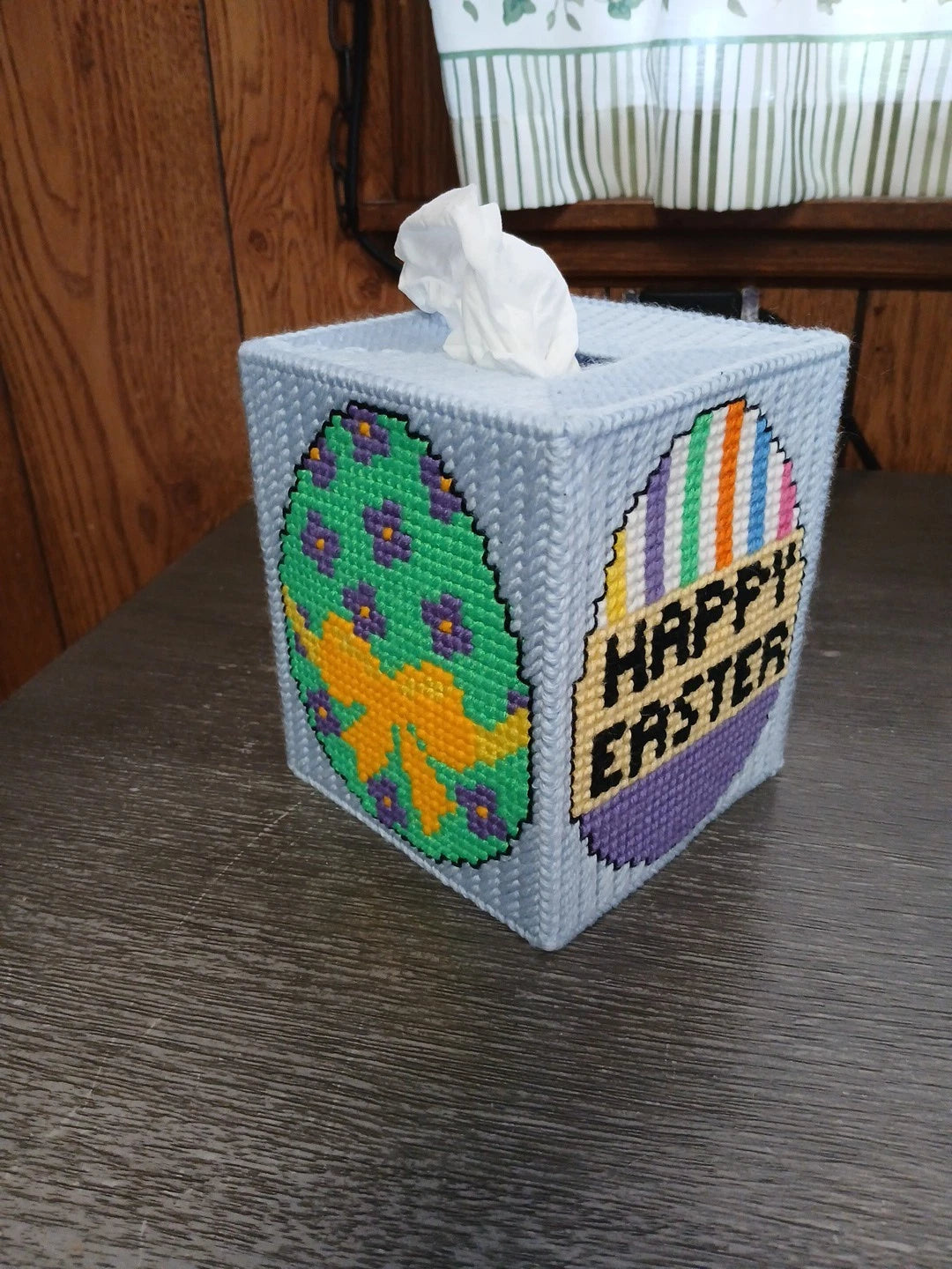 Happy Easter Tissue Box Cover, Plastic Canvas | eBay