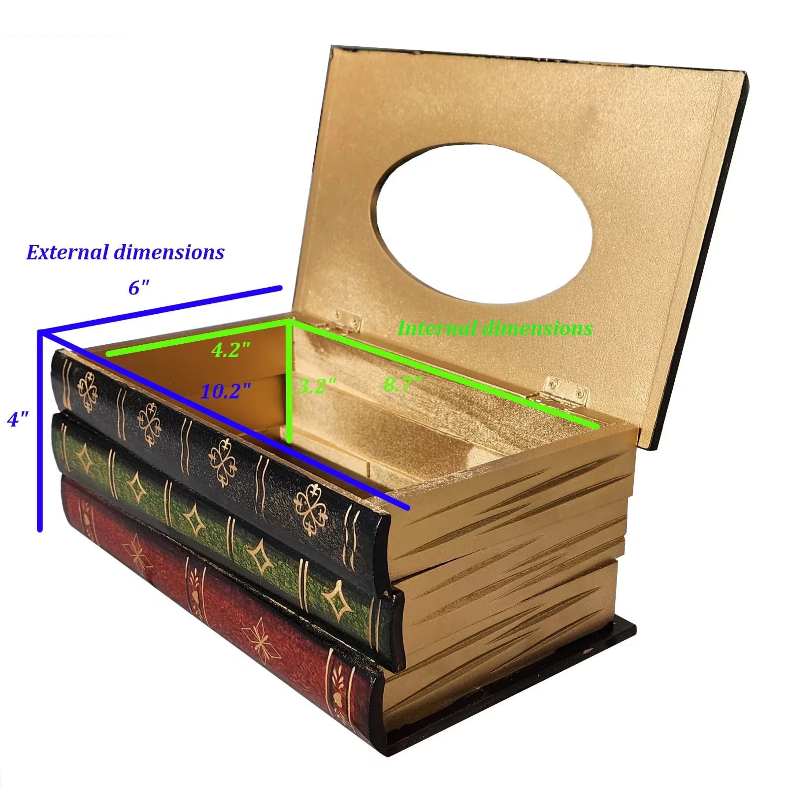 Classical Wooden Antique Book Tissue Box Cover Rectangular Tissue box (Gold-top) | eBay