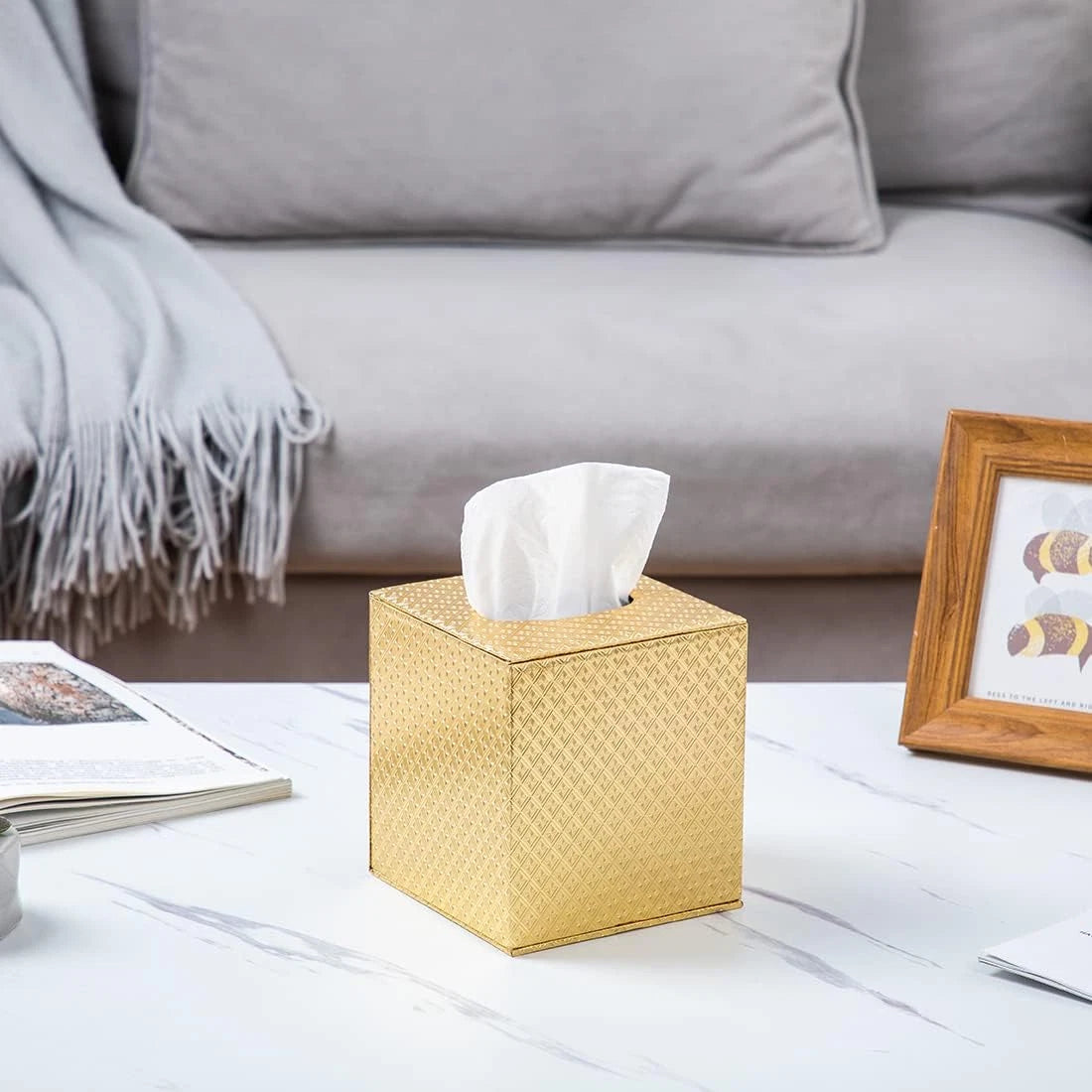 Gold Tissue Box Cover Tissue Box Cover Square Gold Tissue Holders Tissue Holder | eBay