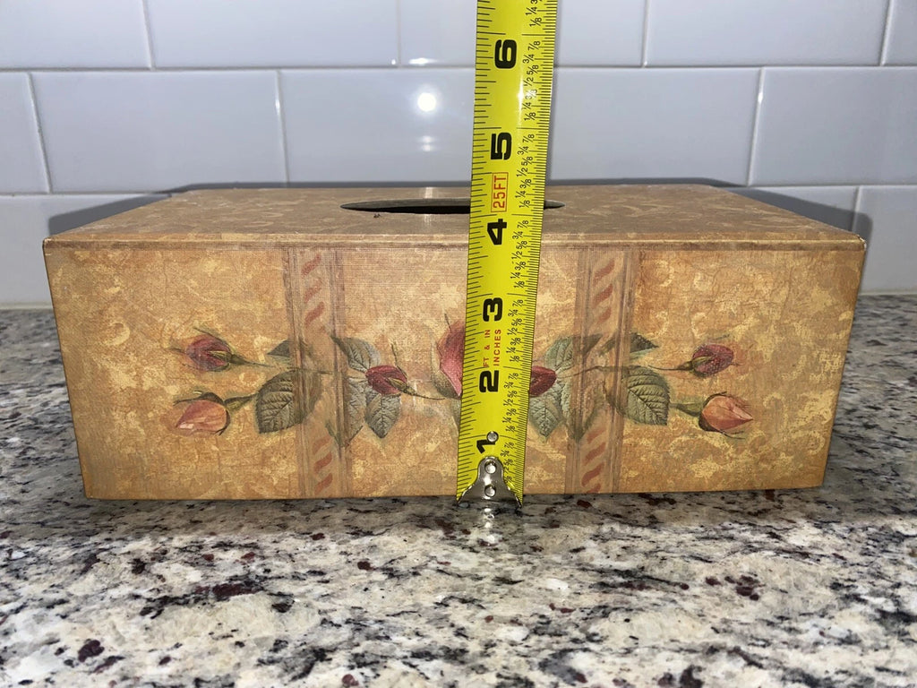 Bob's Boxes “Rosebuds” Tissue Box Cover Holder Susan A Winget Primitive | eBay
