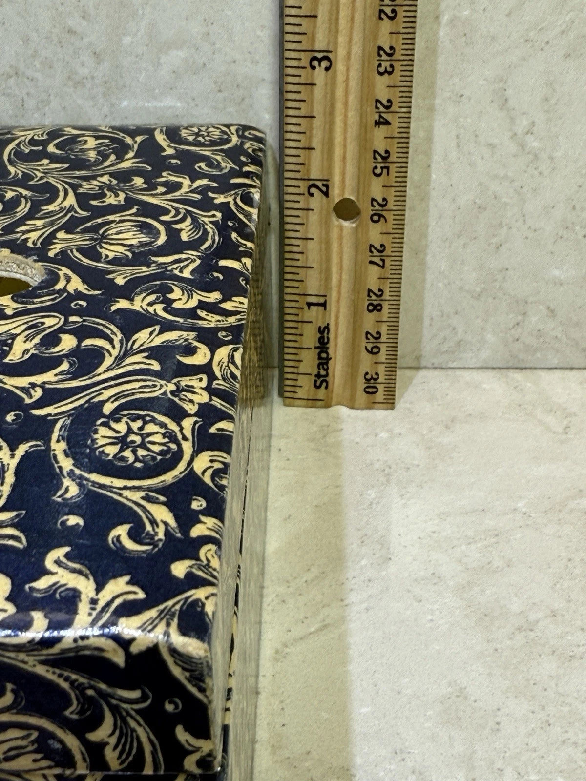 Set of Wooden Tissue Box Holder Cover & Trinket Box Floral Pattern Made in Italy | eBay