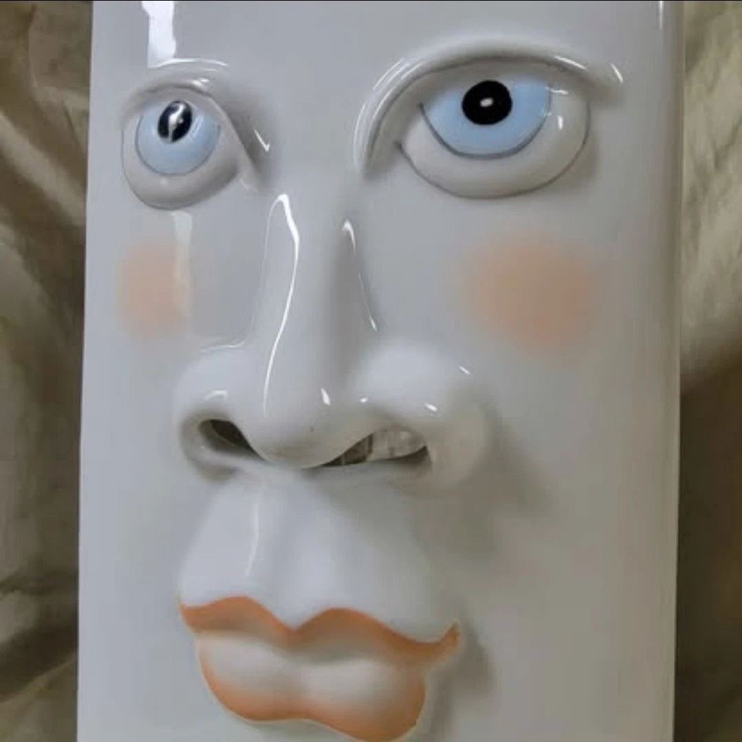 Porcelain Lady Face Tissue Box Cover Vintage 1980s | eBay