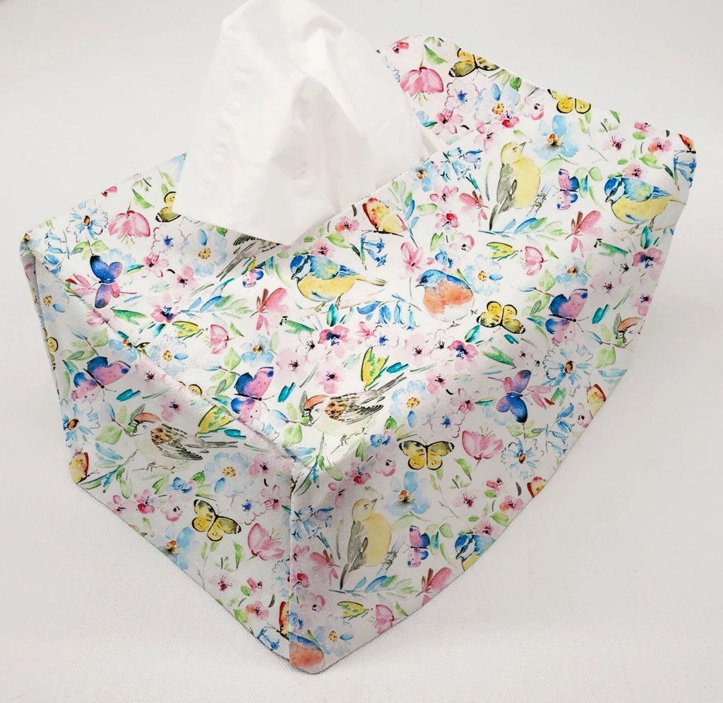 Birds & Butterflies in Blooms Tissue Box Cover (4 Colors Available) | eBay