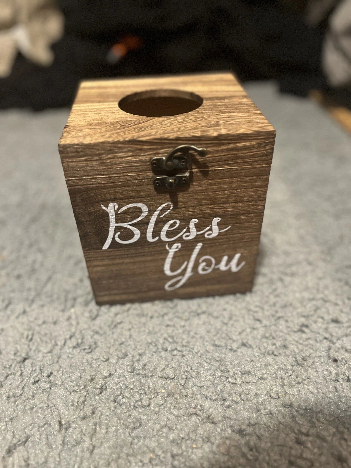 "Bless You" Wood Tissue Box Holder Cover, Tissue Holder Religious Christian | eBay