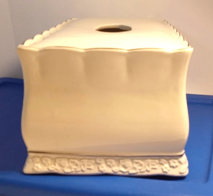 Vtg Antionette Ceramic Tissue Box Cover 10 1/2 X 4 1/2 X 5 1/2 | eBay