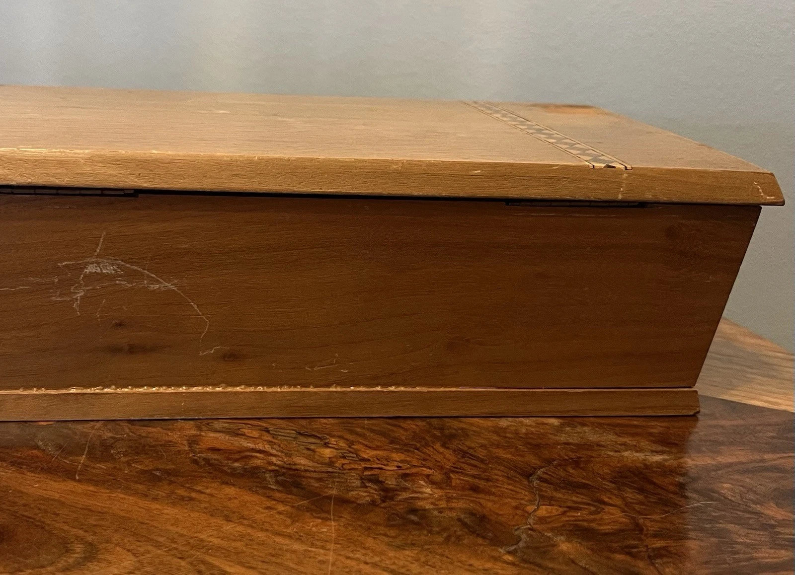 VTG Wooden Space-Saver Kleenex Tissue Box Cover w/ Lid Plaque Answer To Retail | eBay