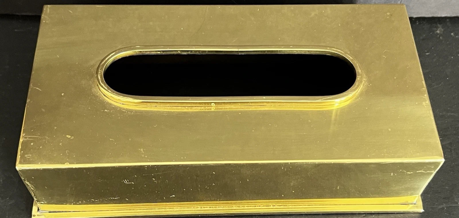2 Vintage 1980s Solid Brass Rectangular Tissue Box Holder Hong Kong | eBay