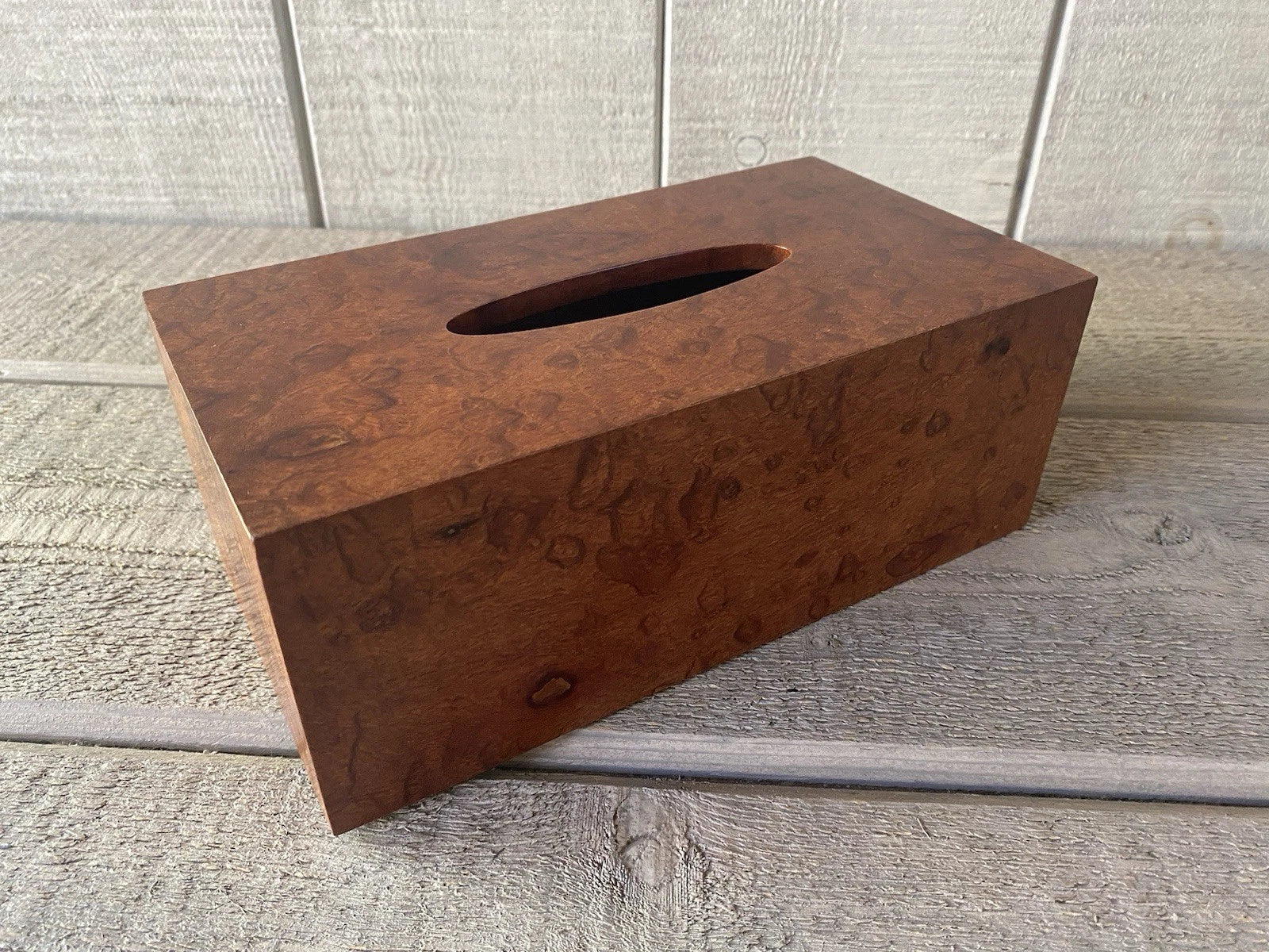 Artisan Burl Wood Tissue Box Vintage Handcrafted | eBay