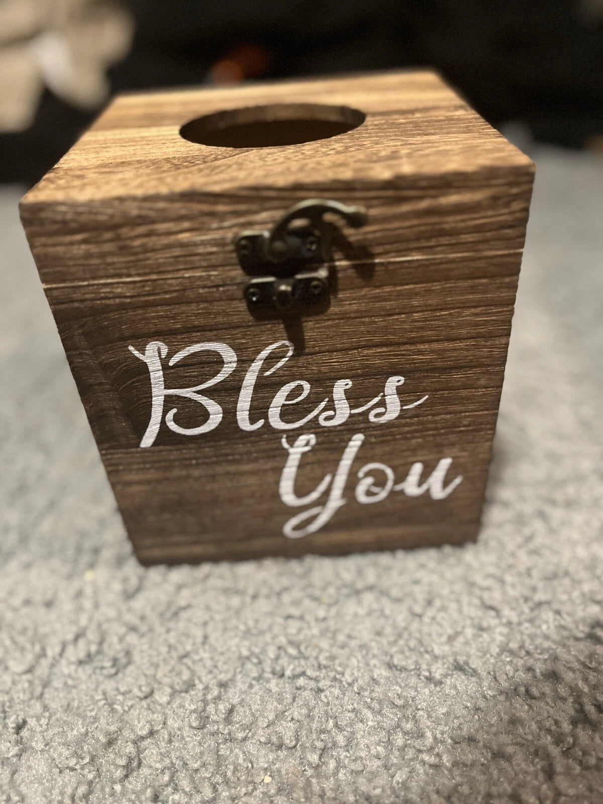 "Bless You" Wood Tissue Box Holder Cover, Tissue Holder Religious Christian | eBay