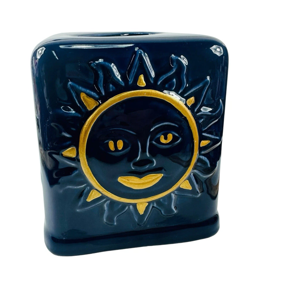 Ceramic Tissue Box Cover Sun Moon Face Celestial Boho Dark Academia Decor | eBay