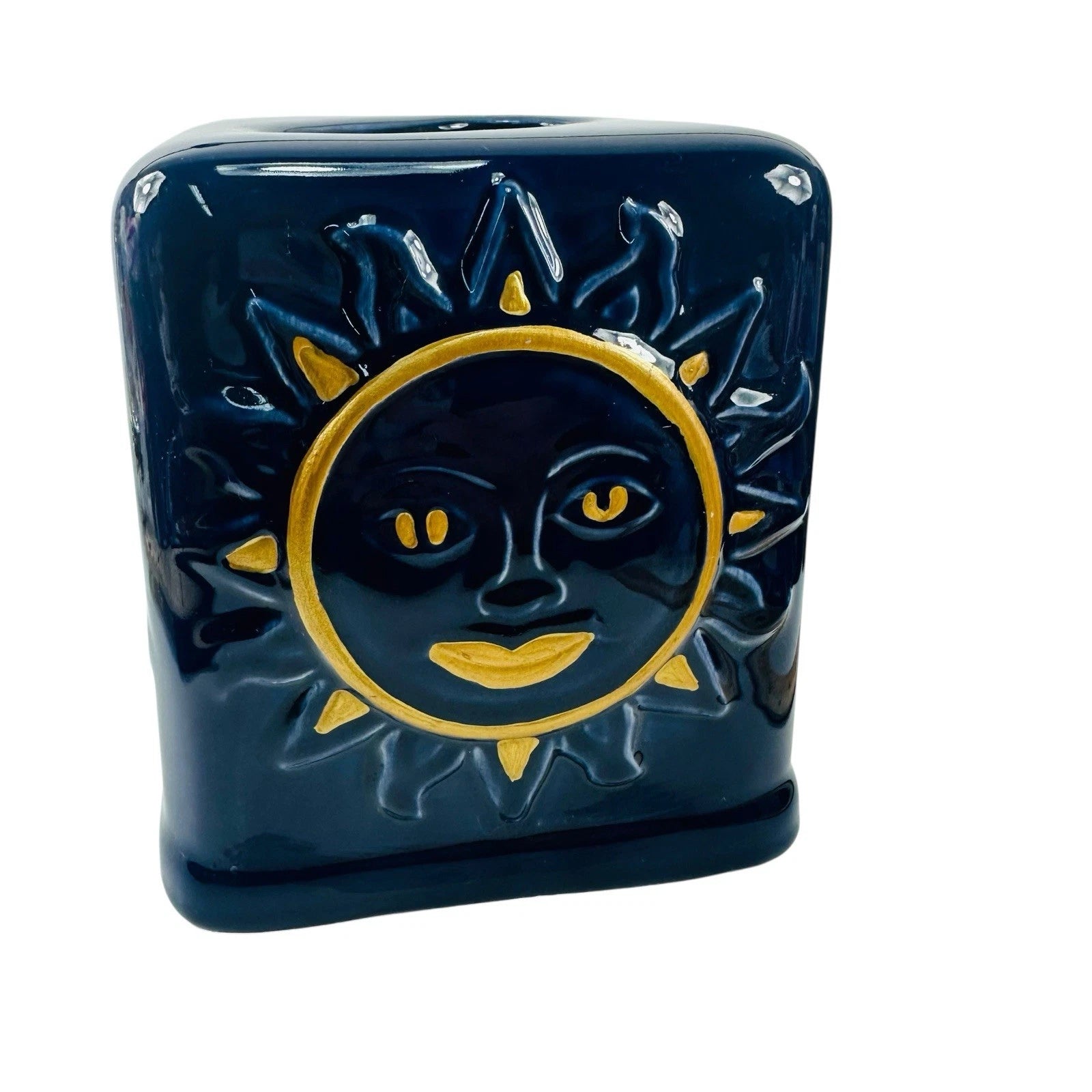 Ceramic Tissue Box Cover Sun Moon Face Celestial Boho Dark Academia Decor | eBay