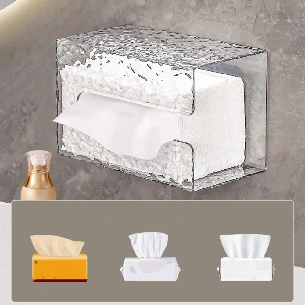 Tissue Box Paper Holder Dispenser Storage Case Wall Mounted Kitchen Bathroom | eBay