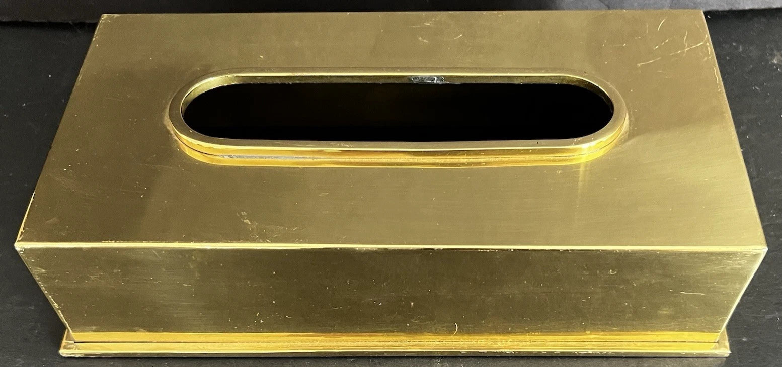2 Vintage 1980s Solid Brass Rectangular Tissue Box Holder Hong Kong | eBay