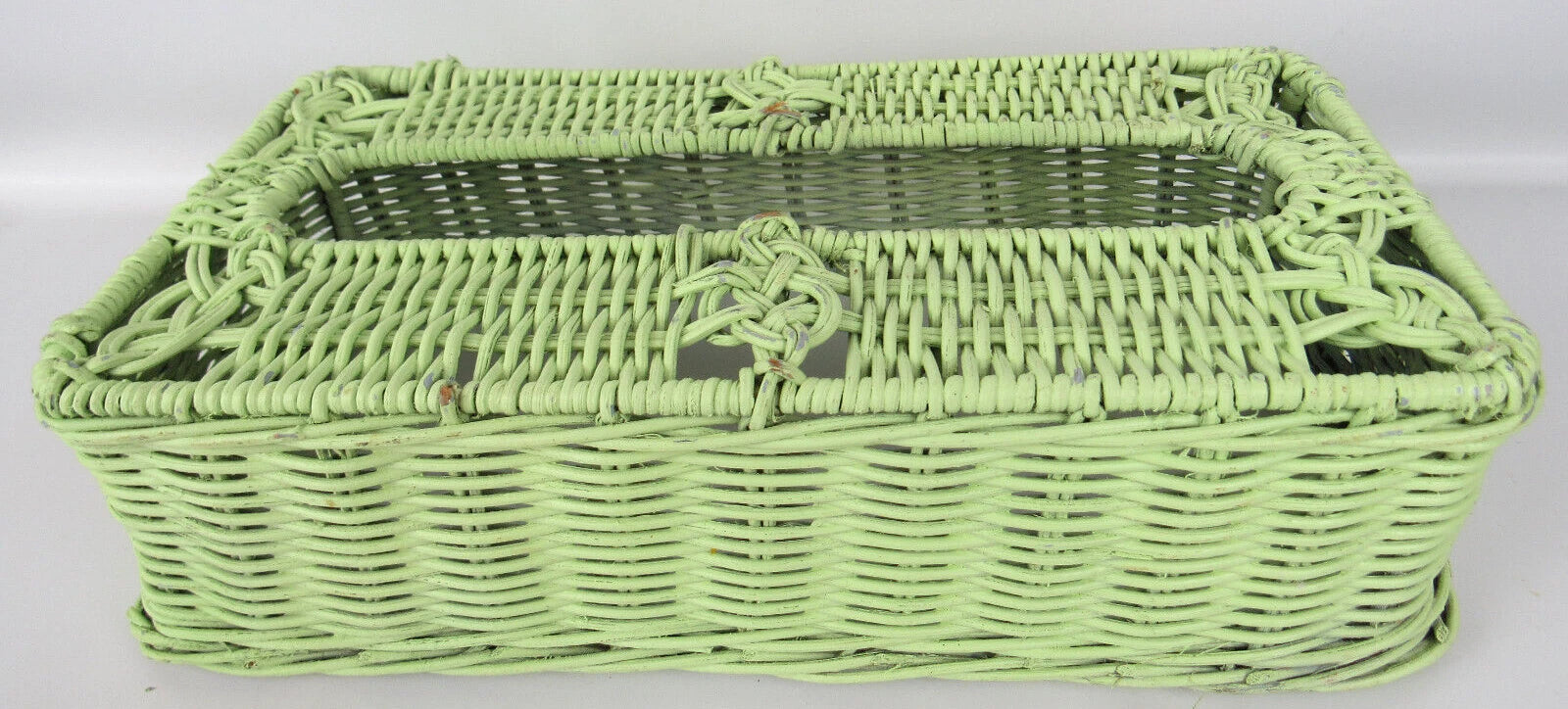VINTAGE 70's Green Wicker Rectangular Tissue Box Cover Holder | eBay