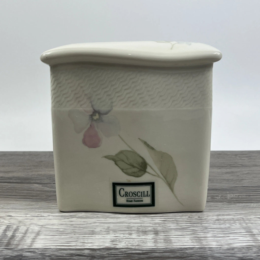 Croscill Forget Me Not Porcelain Tissue Box Cover Floral Linens 'n Things NEW | eBay