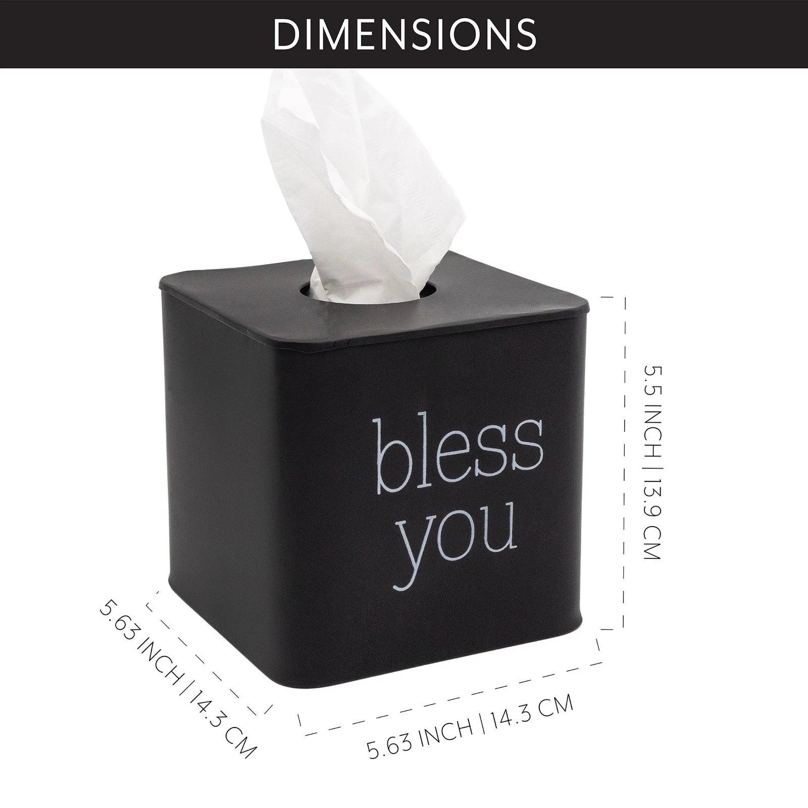 Square Tissue Box Cover; Modern Farmhouse Enamelware Holder | eBay