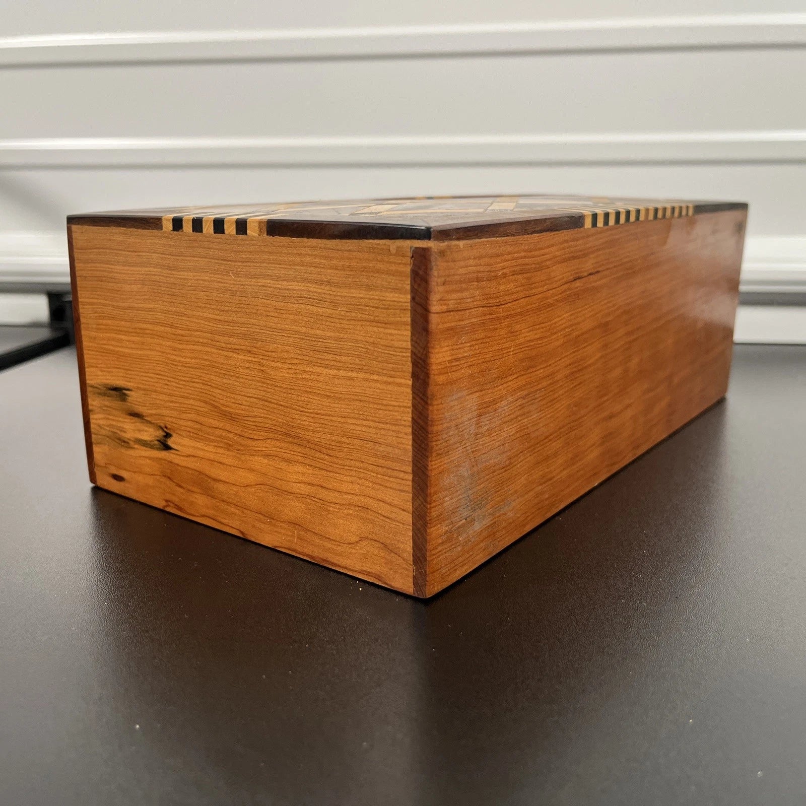 EBONY AND LEMON WOOD LATTICE TISSUE BOX COVER | eBay