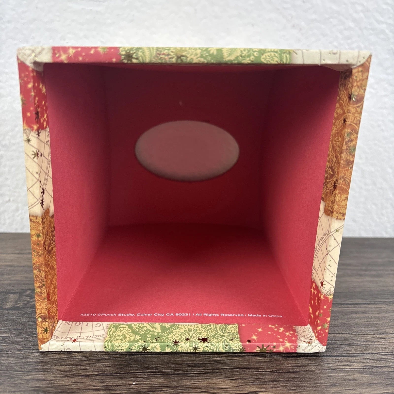 Punch Studio Christmas Tissue Box Cover Square Old World Santa Victorian Tree | eBay