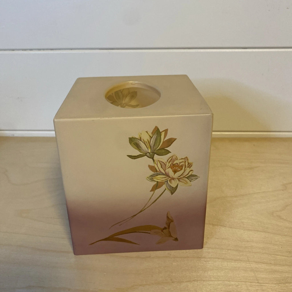 Acrylic Tissue Box Cover/ Lid Croscill Home Ridgewood Floral Design E.C. | eBay