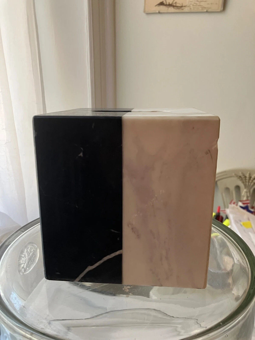 Jonathan Adler Black and White Marbe Tissue Box Cover | eBay