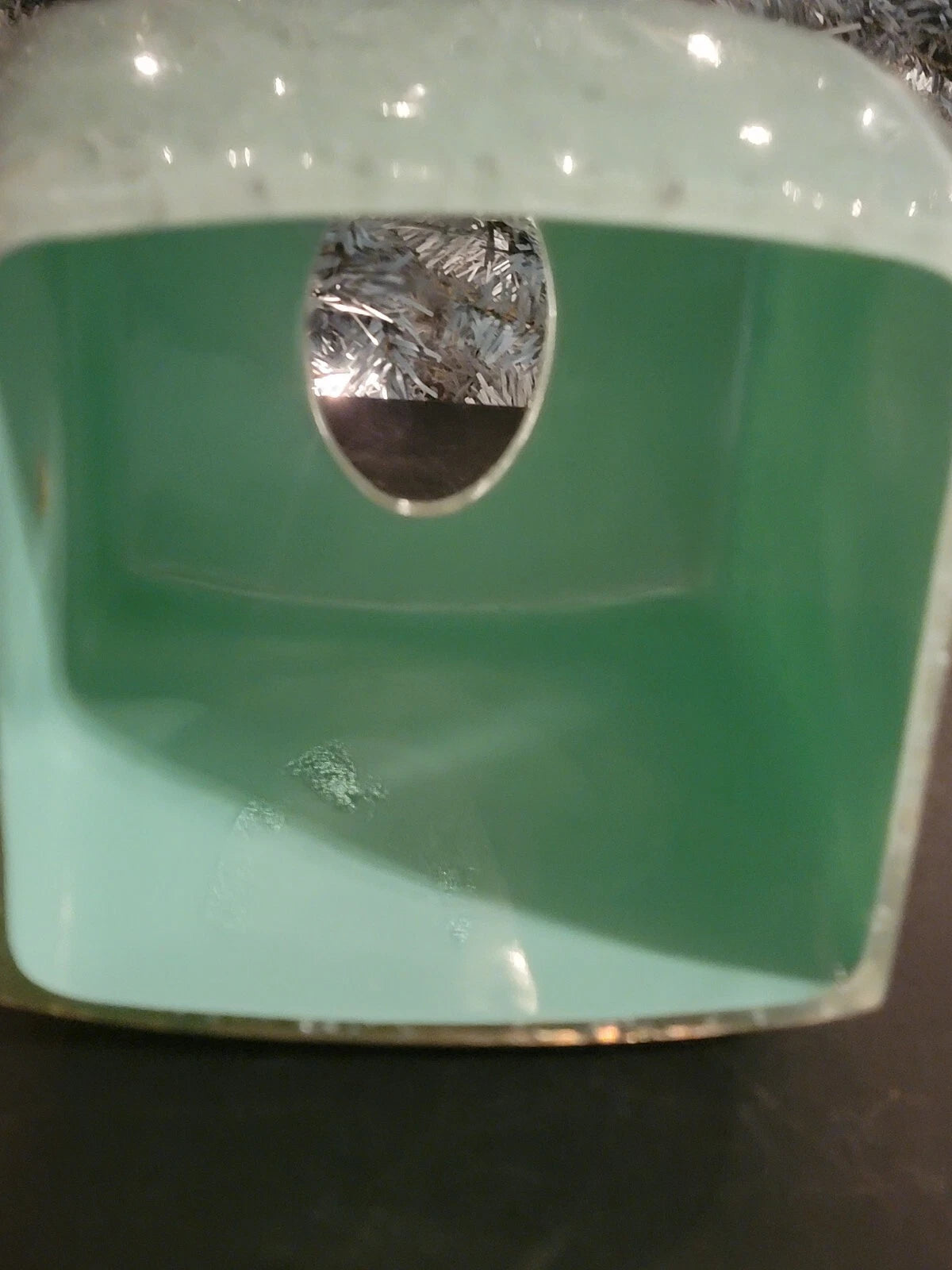 Nicole Miller Home Acrylic Over Mint Green W/Silver Flecks Tissue Box | eBay