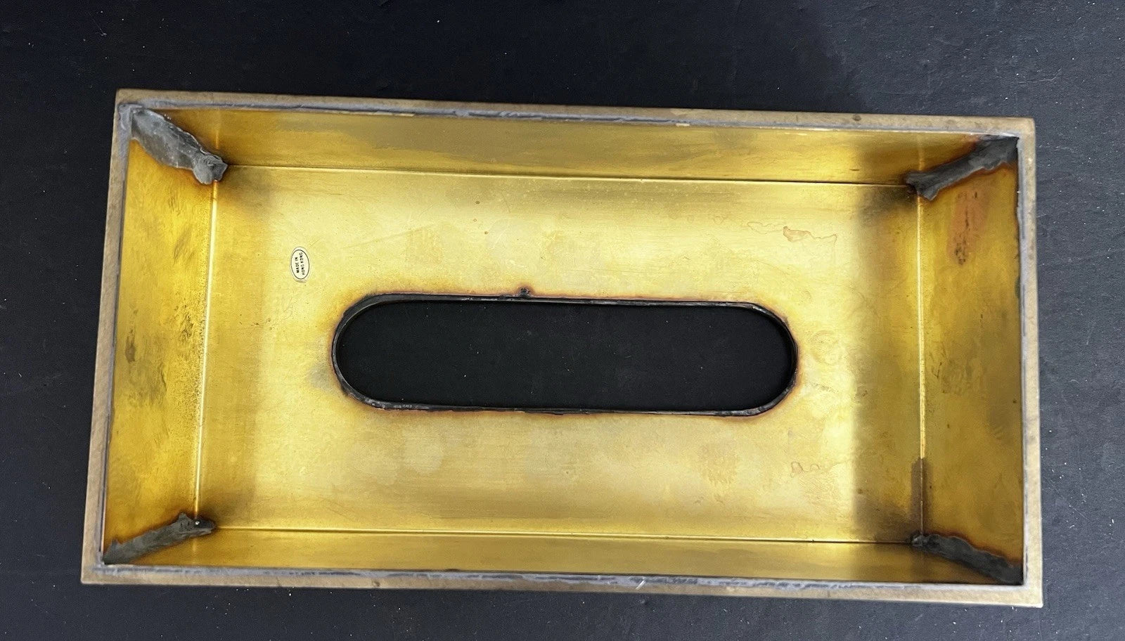 2 Vintage 1980s Solid Brass Rectangular Tissue Box Holder Hong Kong | eBay