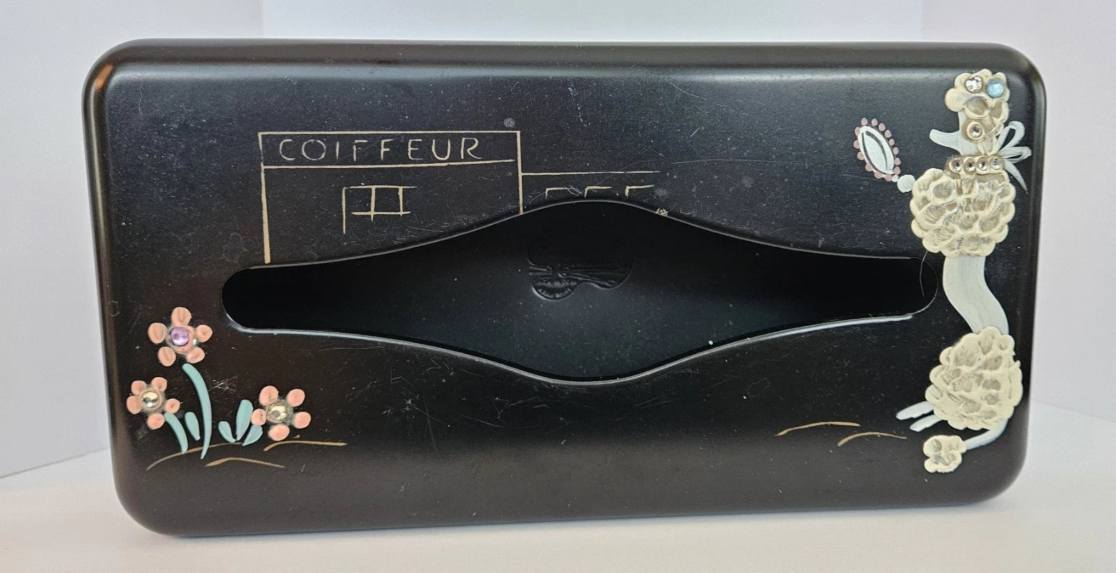 VTG Ransburg Metal 1950's Poodle French Coiffeur Tissue Box Holder. Wall/Counter | eBay