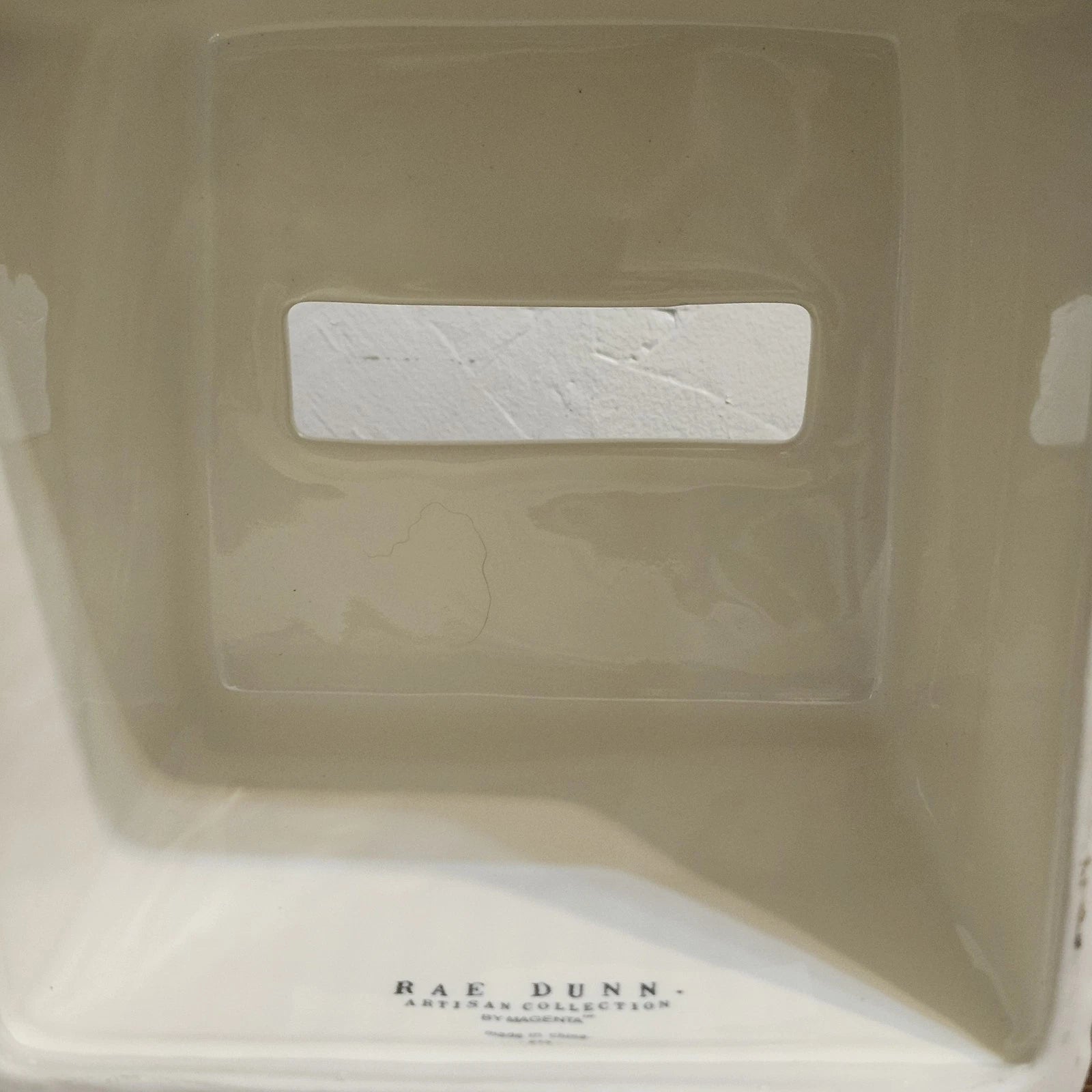 RAE DUNN Artisan Collection Heavy White Ceramic Ribbed Tissue Box Cover 6x6" | eBay