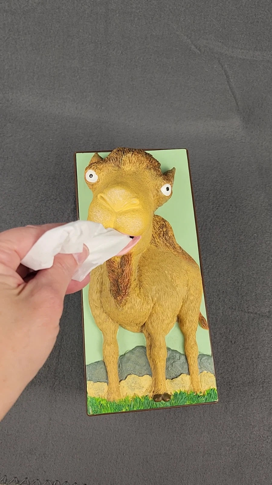 Animal Tissue Box Cover Holder Camel Sound Novelty Vintage Humor Rotary Hero | eBay