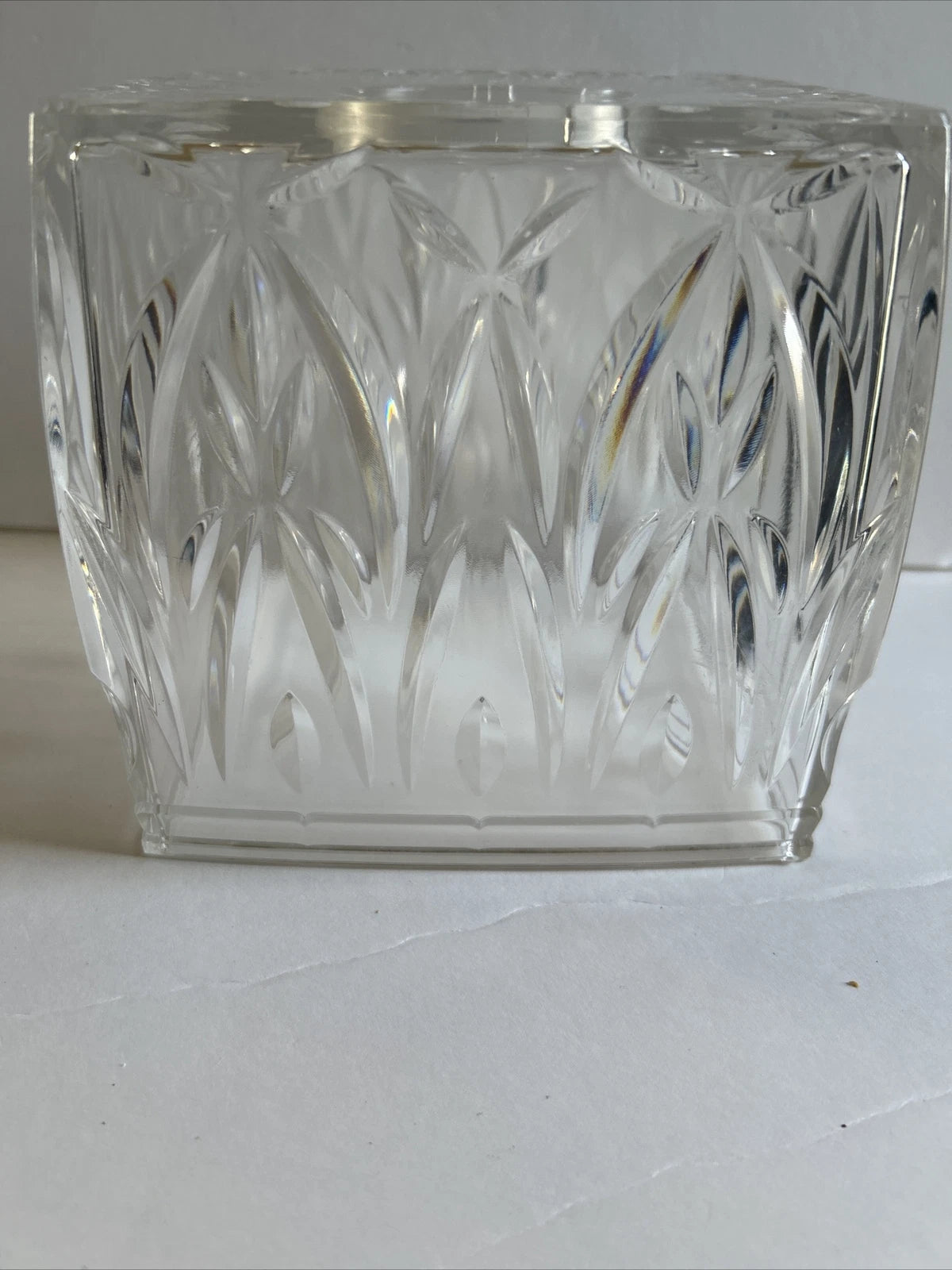 Clear Tissue Box Cover Acrylic Crystal Cut Design Boutique Elegant | eBay
