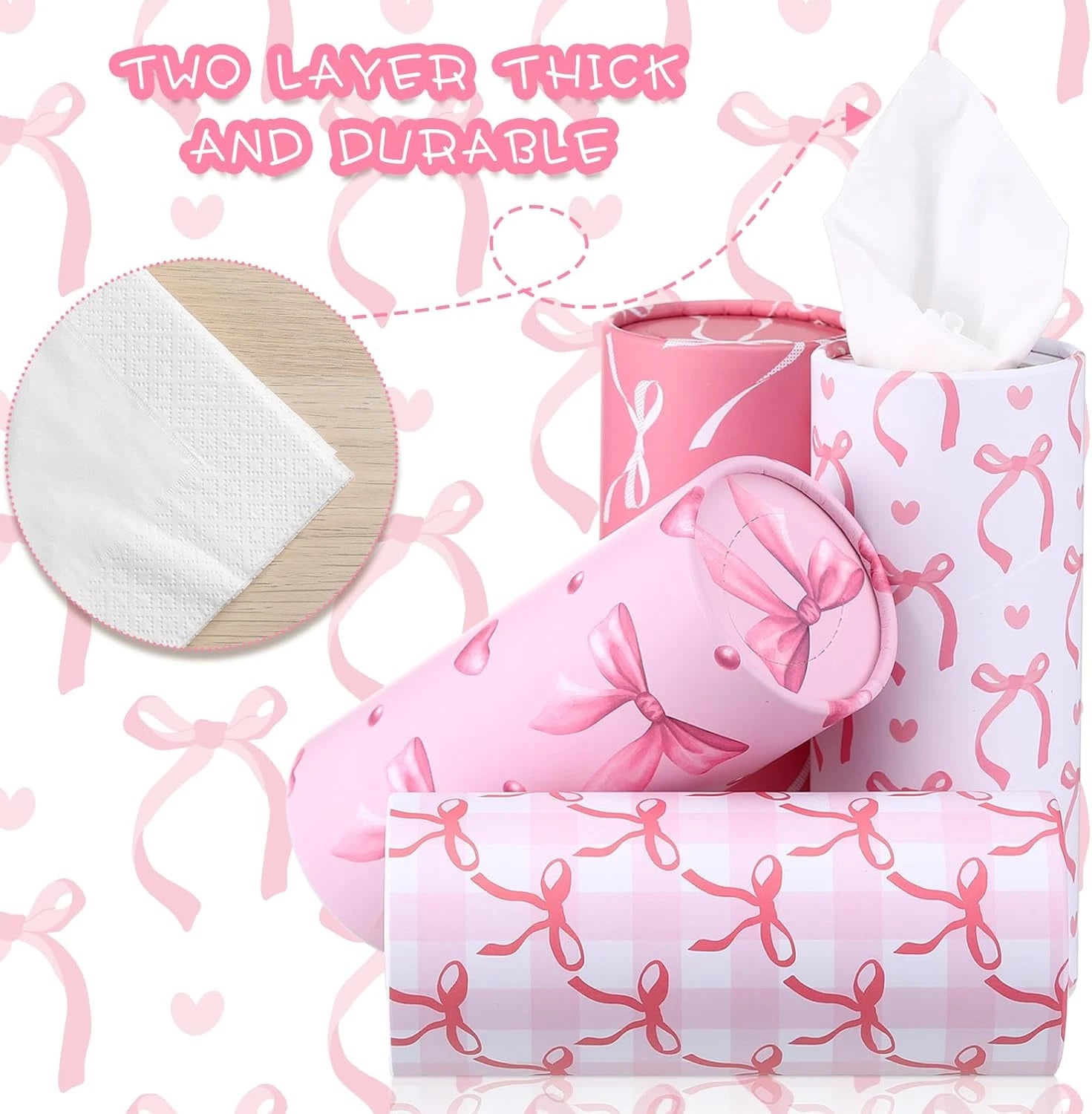 4 Pack Car Tissue Holder with Facial Tissues Travel Tissue Tubes Box round Cylin | eBay